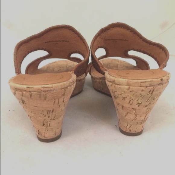 Jack Rogers Emilia Cognac Brown Wedge Size 8.5 - Picture 6 of 7